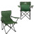 Custom Folding Captains Camping Chair - Hunter Green