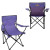 Custom Folding Captains Camping Chair - Purple
