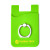 Custom Silicone Card Holder with Metal Ring Phone Stand - Lime Green