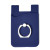 Custom Silicone Card Holder with Metal Ring Phone Stand - Navy Blue