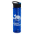 Custom 24 Oz. Slim Fit UpCycle RPET Bottles With Pop-Up Sip Lid - Transparent Blue