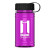 Custom UpCycle - Mini 16 Oz. RPet Sports Bottle With Tethered Lid - Transparent Hot Pink with Black Lid