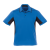 Custom Men's ROYCE Short Sleeve Polo - Olympic Blue with Gray Storm