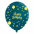 11" Metallic Latex Wrap Balloons with Logo Imprint - Happy Birthday