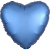 Custom 17" Heart Helium Saver XtraLife Foil Balloons - Azure Blue