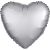 Custom 17" Heart Helium Saver XtraLife Foil Balloons - Platinum