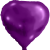 Custom 17" Heart Helium Saver XtraLife Foil Balloons - Purple