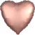 Custom 17" Heart Helium Saver XtraLife Foil Balloons - Rose Gold