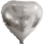 Custom 17" Heart Helium Saver XtraLife Foil Balloons - Silver