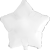 Custom 17" Star Helium Saver XtraLife Foil Balloons - White