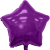 Custom 17" Star Helium Saver XtraLife Foil Balloons - Purple