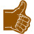 Spirit 16 in. Promotional Foam Thumbs Up - Brown 499