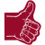 Spirit 16 in. Promotional Foam Thumbs Up - Maroon 202