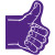 Spirit 16 in. Promotional Foam Thumbs Up - Purple 2597