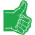 Spirit 16 in. Promotional Foam Thumbs Up - Kelly Green 354