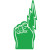 Spirit 18 in. Lightning Bolt Finger - Kelly Green 354