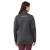 Custom Women's JORIS Eco Waterproof Softshell Jacket - Heather Dark Charcoal - Rear View