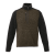 Custom Men's VORLAGE Sweater Knit Half Zip Pullover Jacket -  Loden Heather with Black Smoke Heather