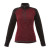 Custom Women's VORLAGE Sweater Knit Half Zip Pullover Jacket - Maroon Heather with Black Smoke Heather