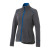 Custom Women's TAMARACK Full Zip Performance Jacket with Thumb Holes - Olympic Blue with Heather Charcoal