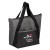 Custom Insulated Silver/Black Tweed Look Non-Woven Tote Bag
