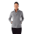 Custom Women's SENGER Knit Full Zip Performance Jacket with Thumb Holes - Steel Gray - Front