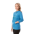 Custom Women's Howson Lightweight Knit Hoodie With Thumb Holes - Olympic Blue Heather - Side