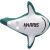 Custom Great White Shark Stress Reliever - Logo on Bottom