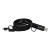 Logo Oslo 6 Ft Long Braided Charging Cable - Black
