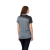 Women's PRATER Short Sleeve Polo - Steel Gray with Black - Back