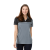 Women's PRATER Short Sleeve Polo - Steel Gray with Black - Front