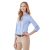 Custom Women's Irvine Oxford Long Sleeve Button Up Shirt - Sky - Side