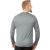 Custom Men's Parima Long Sleeve Performance Tech Tee - Steel Gray - Back