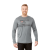 Custom Men's Parima Long Sleeve Performance Tech Tee - Steel Gray - Front