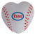 Custom Heart Shaped Baseball Stress Reliever with Logo Imprint