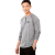 Custom Men's QUADRA Long Sleeve Performance Quarter Zip Tee Shirt - Heather Gray - Side