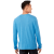 Custom Men's Holt Long Sleeve Tee - Olympic Blue Heather - Back
