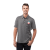 Custom Men's SKARA Short Sleeve Polo - Heather Charcoal - Front