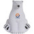 Custom Sitting Polar Bear Stress Reliever with Logo Imprint