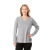 Custom Women's BROMLEY Knit V-Neck Sweater - Heather Gray - Front