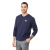 Custom Men's BROMLEY Knit V-Neck Sweater - Metro Blue Heather - Side