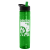 Custom 32 Oz. Adventure Bottle With Flip Straw Lid - Made With Tritan ReNew - Transparent Green with Black Lid
