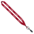 Custom 3/4" Polyester Lanyard - Metal Crimp, Bulldog Clip - Red