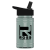 Custom UpCycle - Mini 16 Oz. RPet Sports Bottle With Flip Straw Lid - Glacier Blue with Black Lid