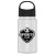 Custom UpCycle Mini - 16 Oz. RPET Bottle With Oval Crest Lid - Eco White with Black Lid