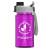 Custom UpCycle - Mini 16 Oz. RPet Sports Bottle With Quick Snap Lid - Transparent Hot Pink with Gray & Black Lid