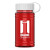 Custom UpCycle - Mini 16 Oz. RPet Sports Bottle With Tethered Lid - Transparent Red with White Lid