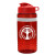 Custom 20 Oz. UpCycle RPET Bottle With Flip Lid And Grip Band - Transparent Red with Red Lid