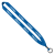 Custom 3/4" Polyester Lanyard with Metal Crimp & Split-Ring - Electric Blue