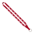 Custom 1/2" Polyester Lanyard with Sewn Metal Split-Ring - Red